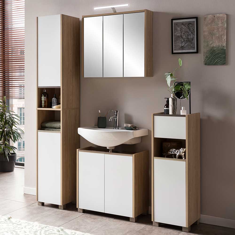 Badezimmer Hochschrank im Skandi Design - Ronya