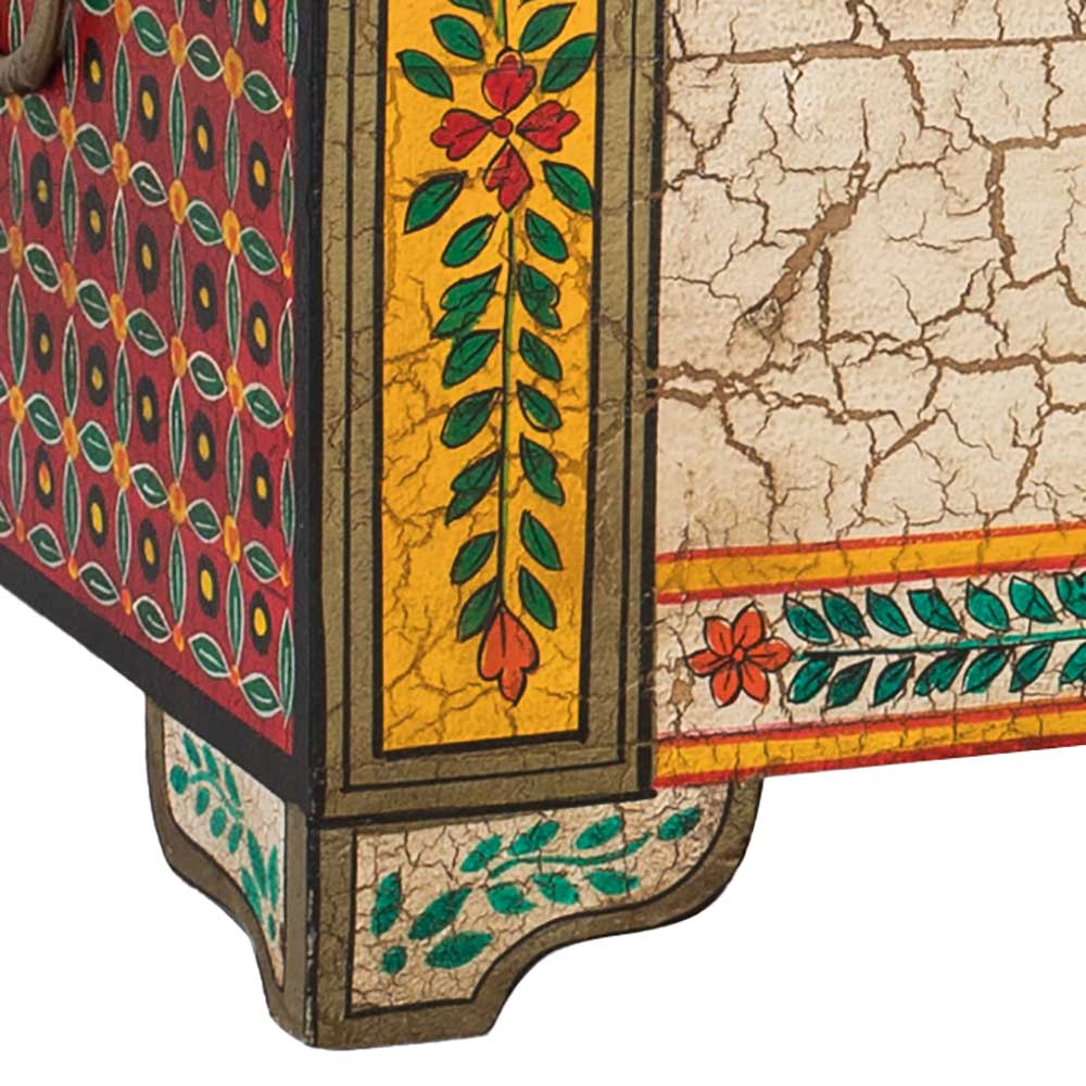 Orient Design Truhe in Bunt mit Elefanten Motiv - Branle