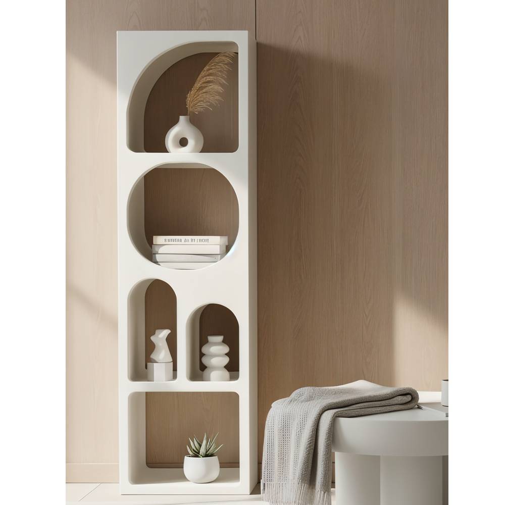 Skandi Designregal in Naturweiß - Usilvea