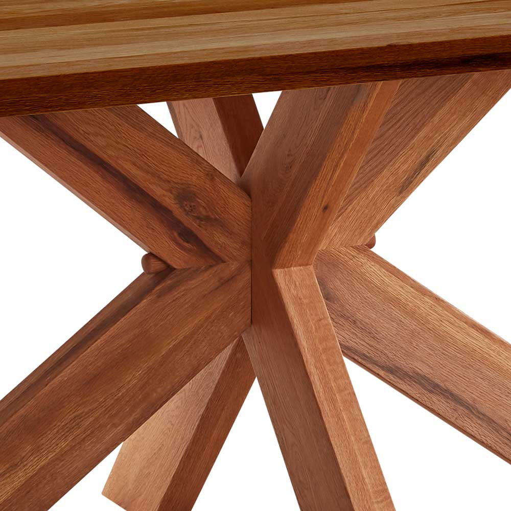 Brauner Massivholztisch aus Zerreiche geölt - Paniola