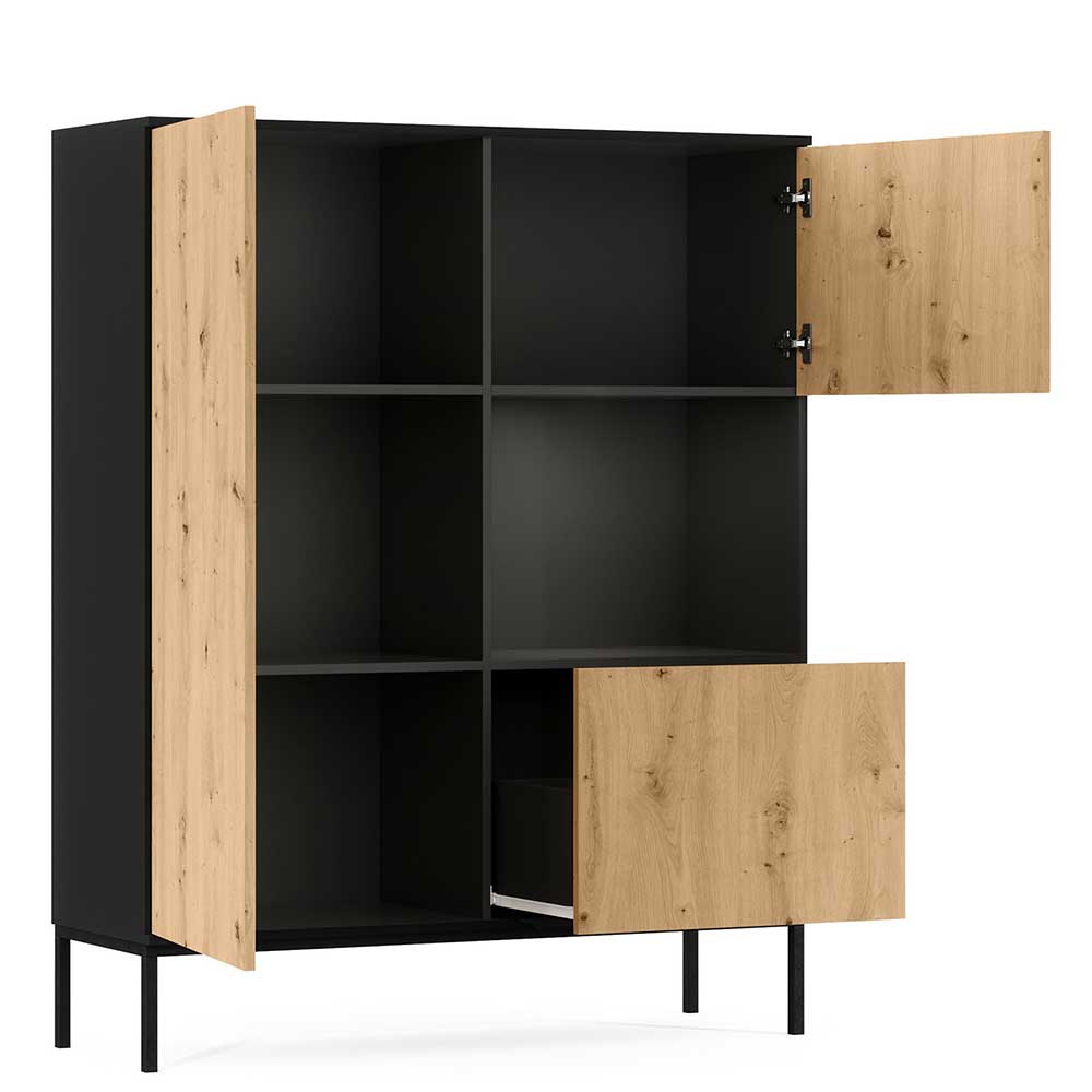 Wohnzimmer Highboard in Wildeiche Optik - Cavan