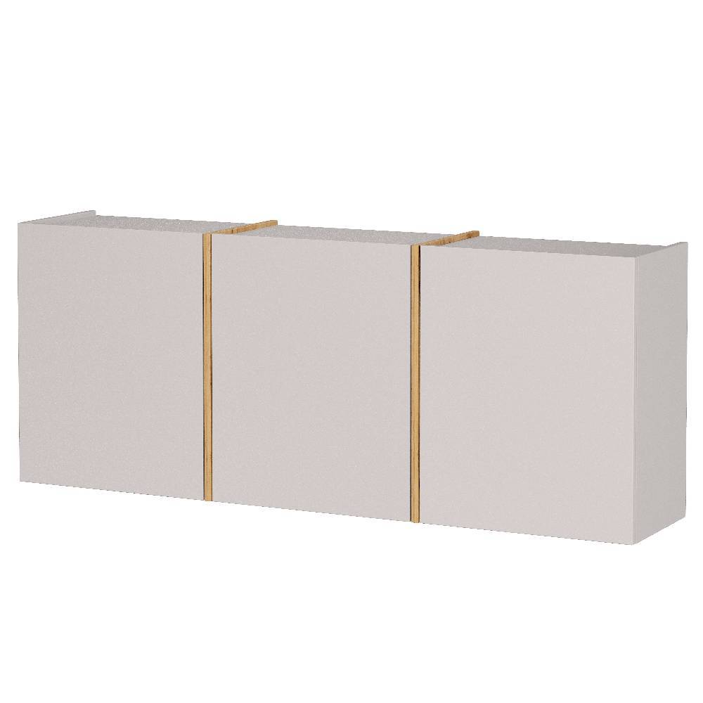 Hängendes Flur-Sideboard in Hellgrau - Unika