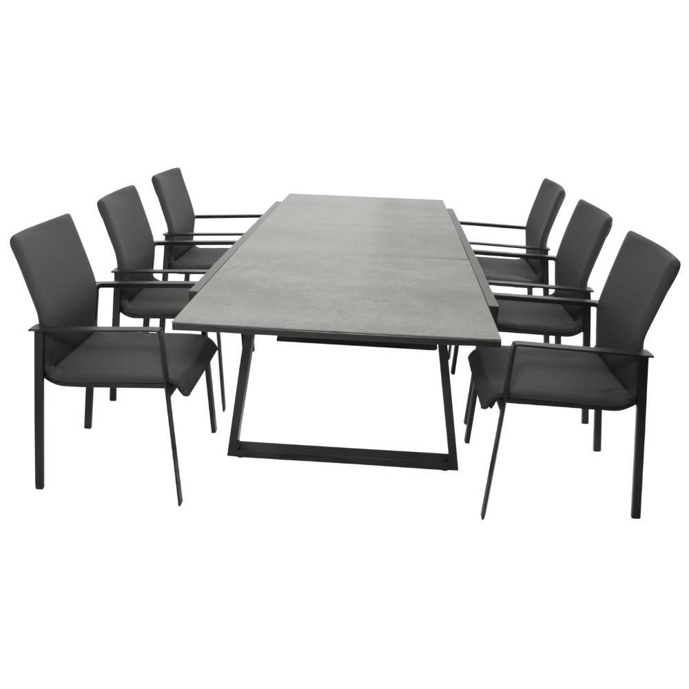 Garten-Tischgruppe modern - Promenada (siebenteilig)