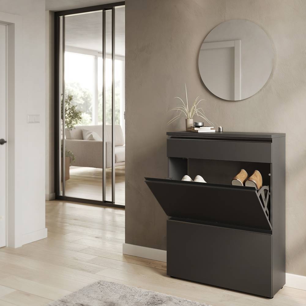 Schuhschrank und Spiegel Set - Vartinique (zweiteilig)