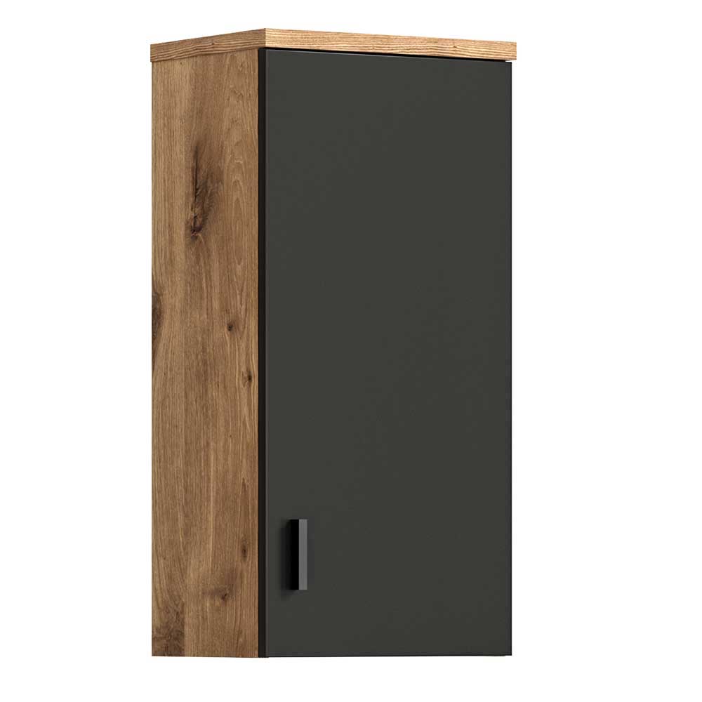 37x75x25 cm 1-türiger Bad Oberschrank modern - Steikun