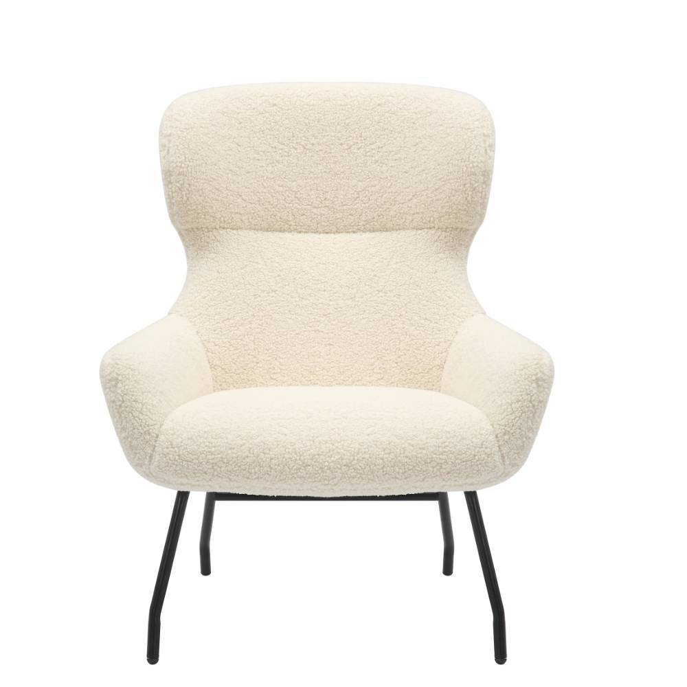 Skandi Sessel mit Hocker Set - Estoron (zweiteilig)