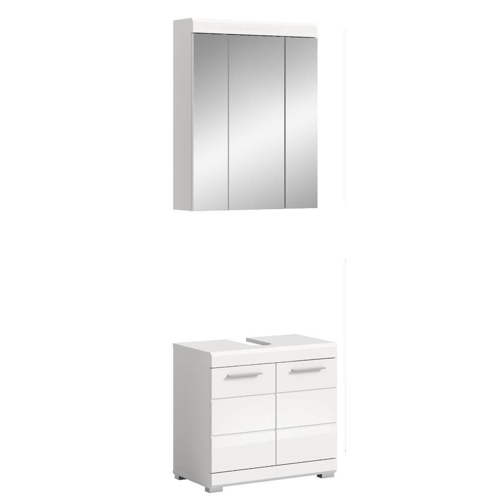 Bad Waschbeckenschrank und Spiegelschrank - Henriette (zweiteilig)