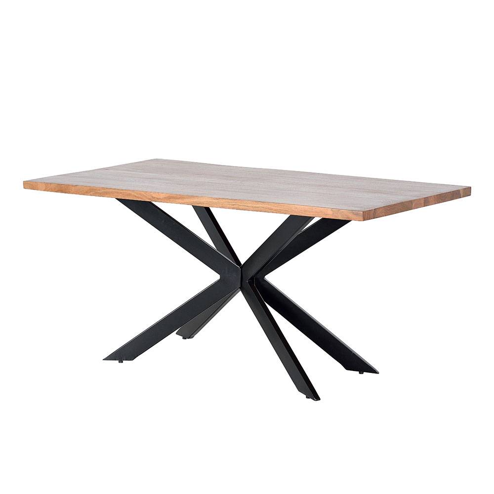 Akazienholz-Tisch mit Spider Gestell - Veladrano
