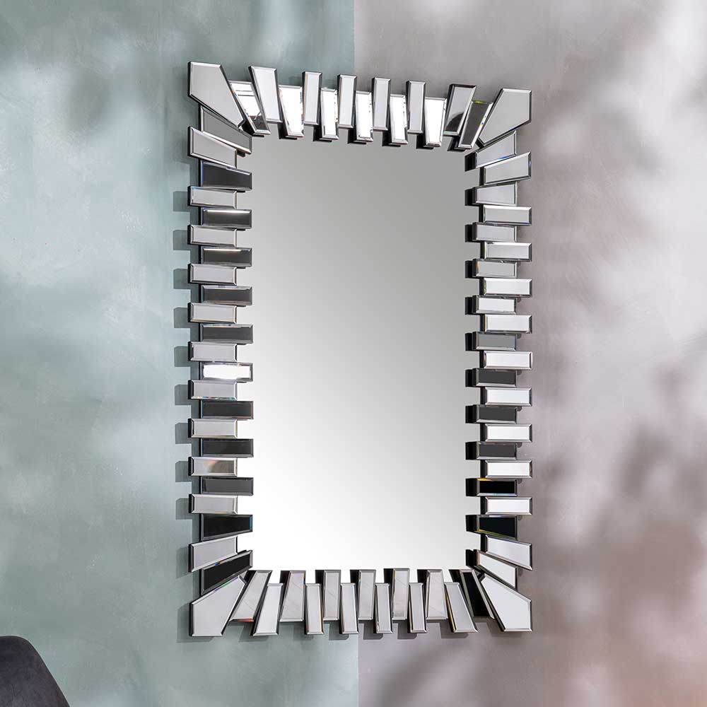 80x110 Spiegel mit Designrahmen aus Glas - Ailunaro