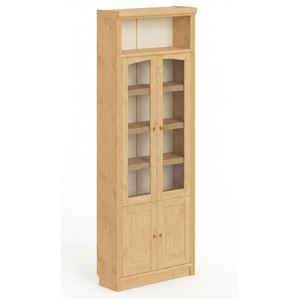 Landhaus Bücherschrank in Kiefer Natur - Snog
