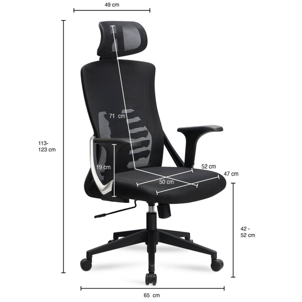 Ergonomischer Bürostuhl mit Kopfstütze - Borough
