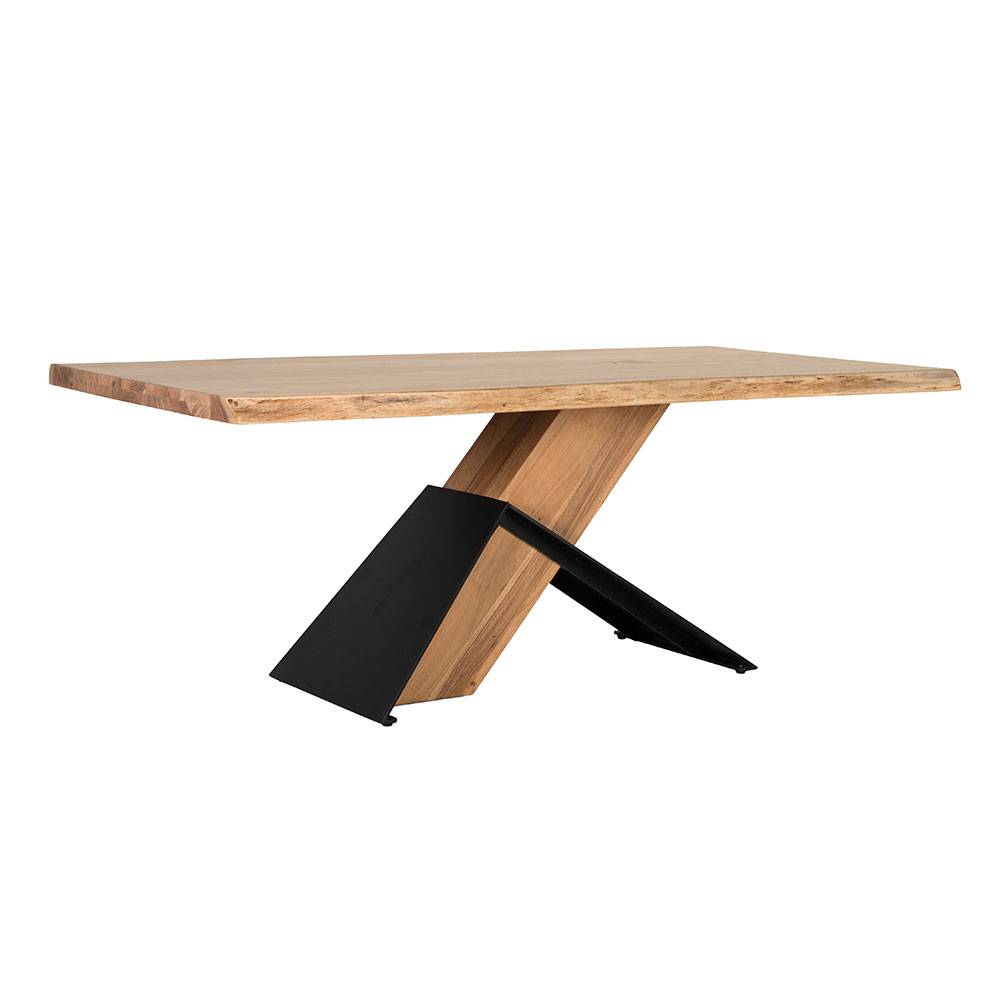 Design Esszimmertisch mit X-Säulenfuß - Aljana