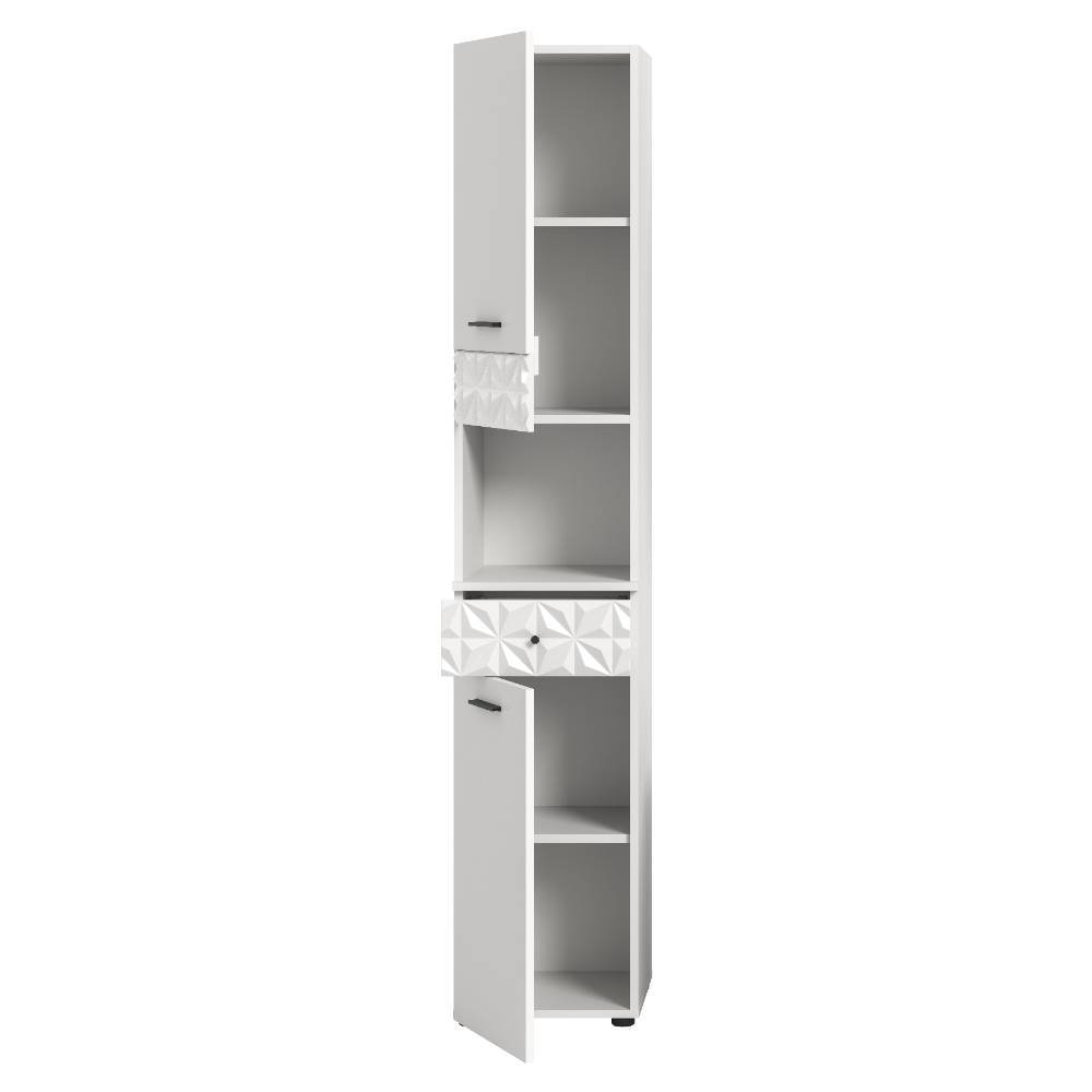 Badezimmer Hochschrank in Weiß - Ustabo