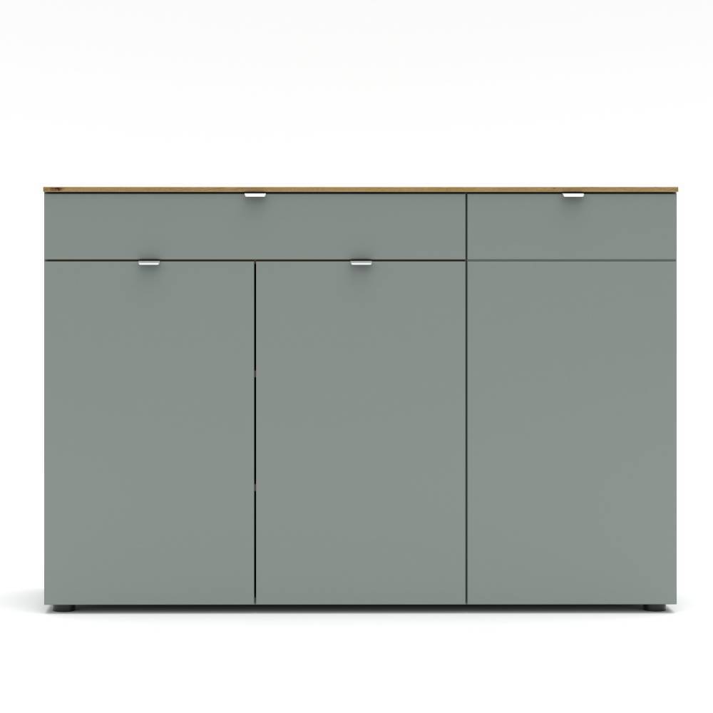 Kommode in Graugrün und Wildeiche Optik - Anthros