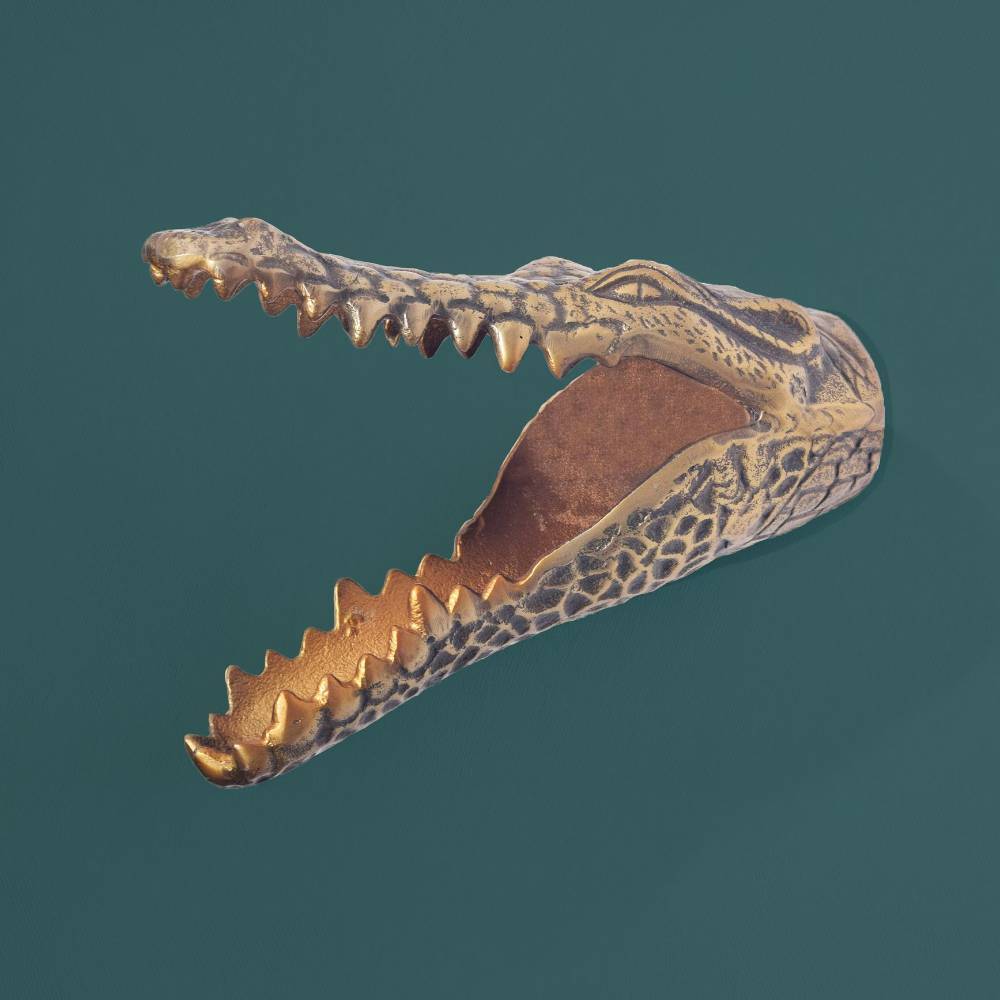 Wanddekoration Krokodil aus Aluminium - Brunns