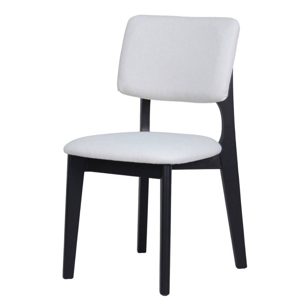 Schicker Esszimmerstuhl in Beige und Schwarz für stilvolles Wohnen – Acko