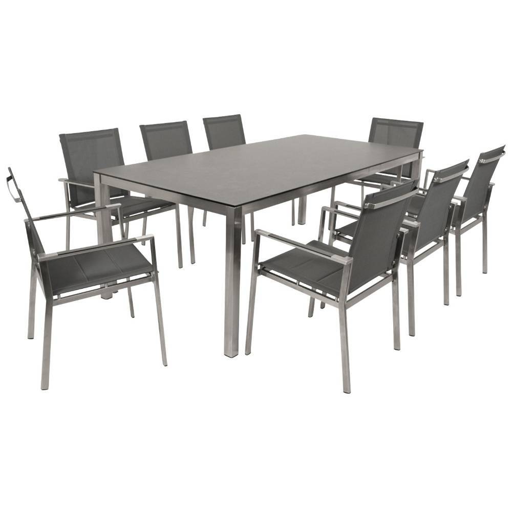8-Personen-Tischgruppe Set - Lyatea (neunteilig)