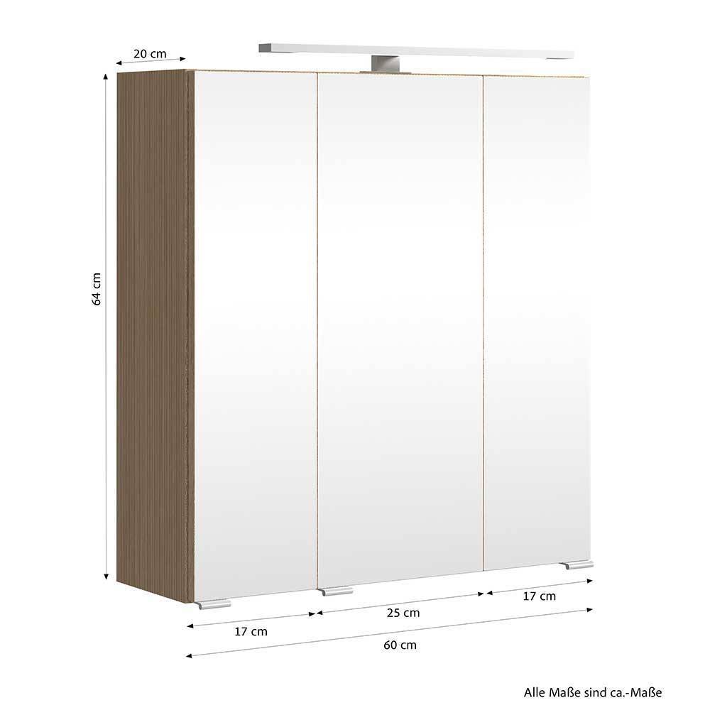 Waschplatz Möbel und Midischrank Set - Vibulam (dreiteilig)