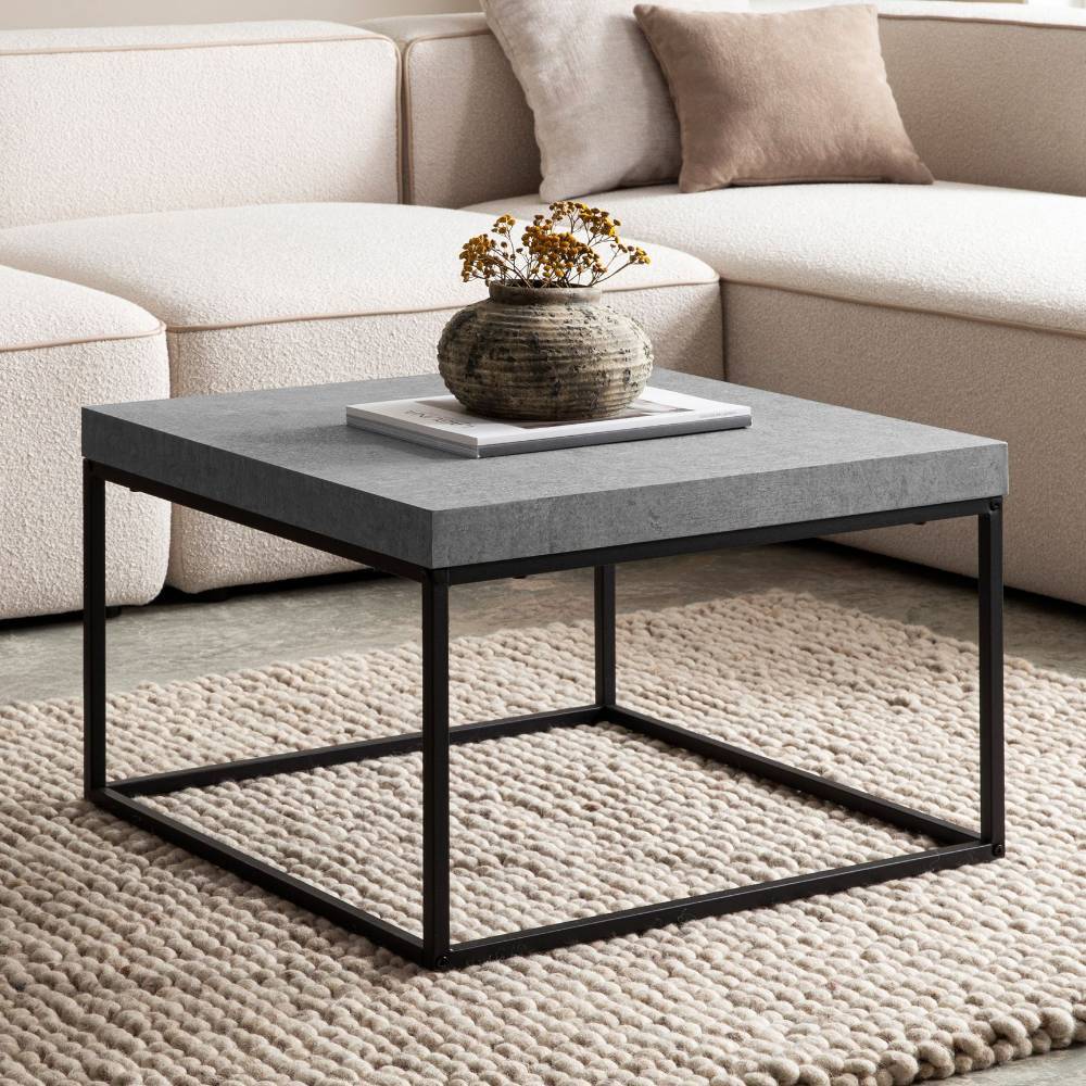 Wohnzimmer Tisch in Betonoptik Grau - Libonato
