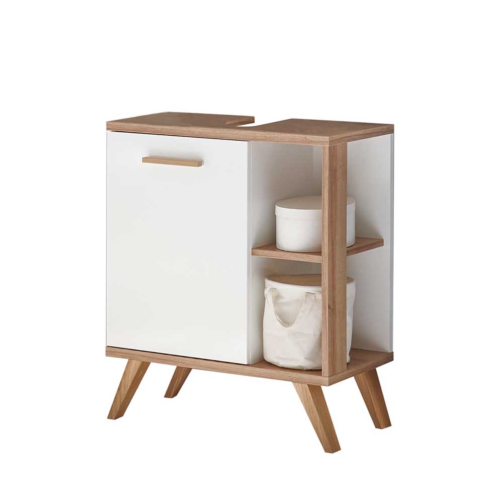 Kompakte Badmöbel im Skandi Design - Timur (dreiteilig)