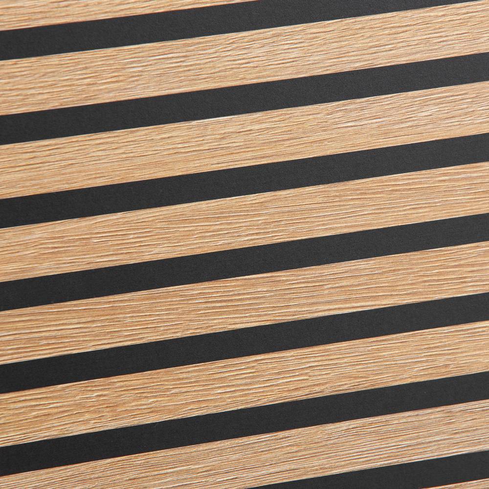 Regalwürfel Rückwand mit horizontalen Holzlamellen und schwarzen Zwischenräumen – Benadetta