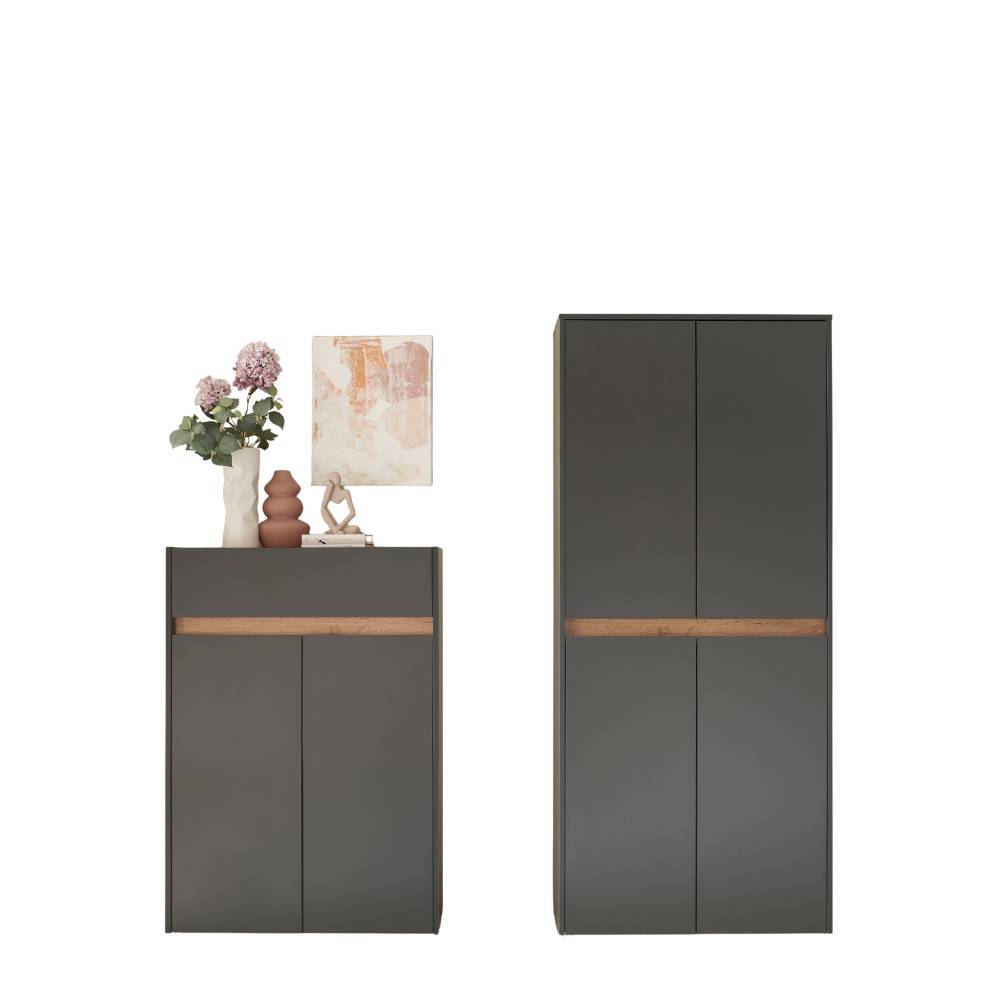 Flur Schrank und Vertiko Set modern - Ahilav (zweiteilig)