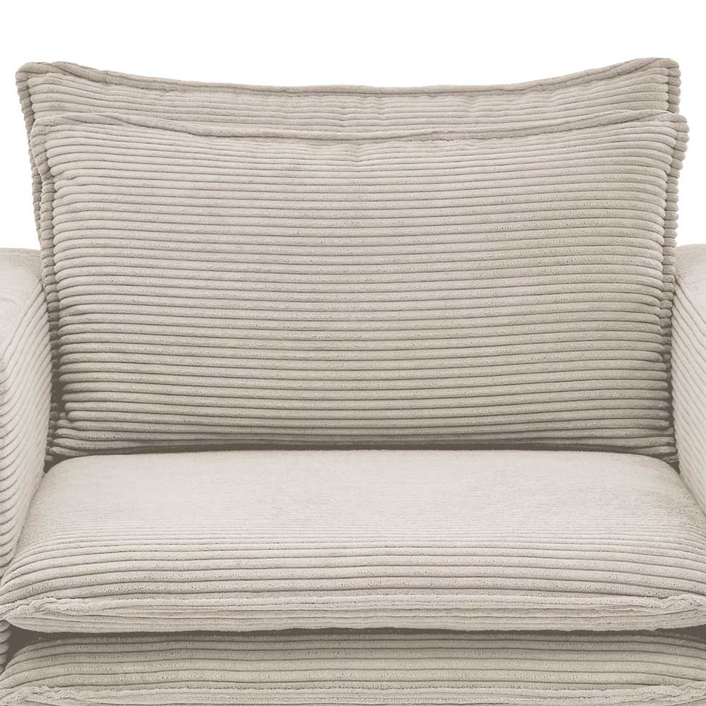 Big Sessel mit Hocker Set - Jony (zweiteilig)