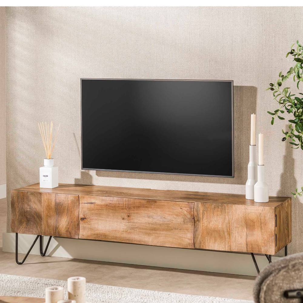 TV Lowboard aus Mangobaum Massivholz - Nencya