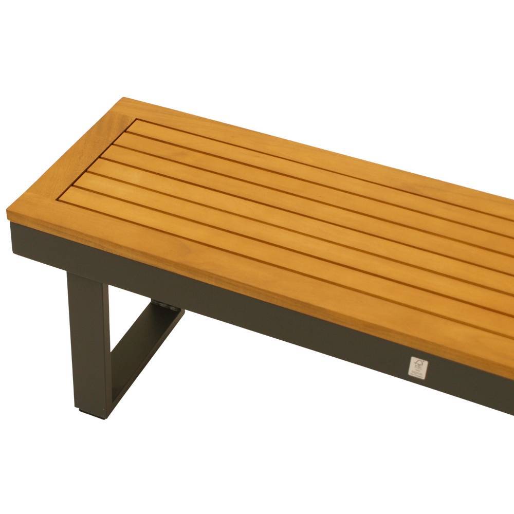 Outdoorbank ohne Lehne aus Akazienholz - Abrahams