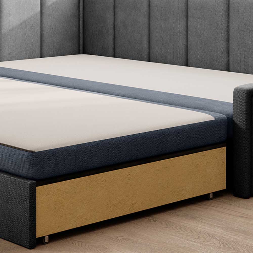 Schlafsofa in Grau und Blaugrau - Conville
