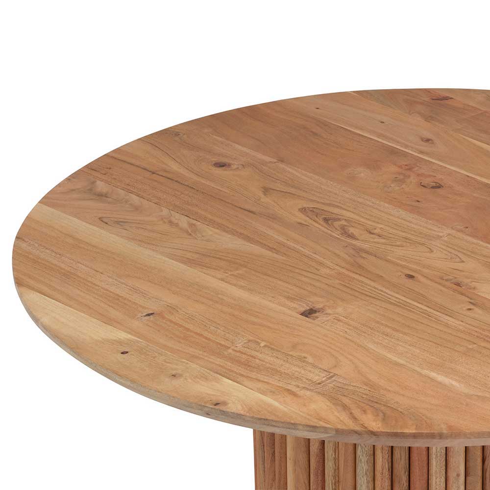 Design Säulentisch aus Akazie Massivholz - Vespania