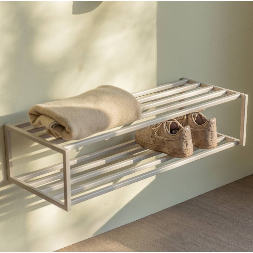 Wand-Schuhregal in Taupe - Cacoon