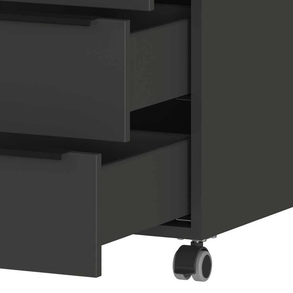 Elektrisch verstellbarer Bürotisch & Rollcontainer - Tila (zweiteilig)