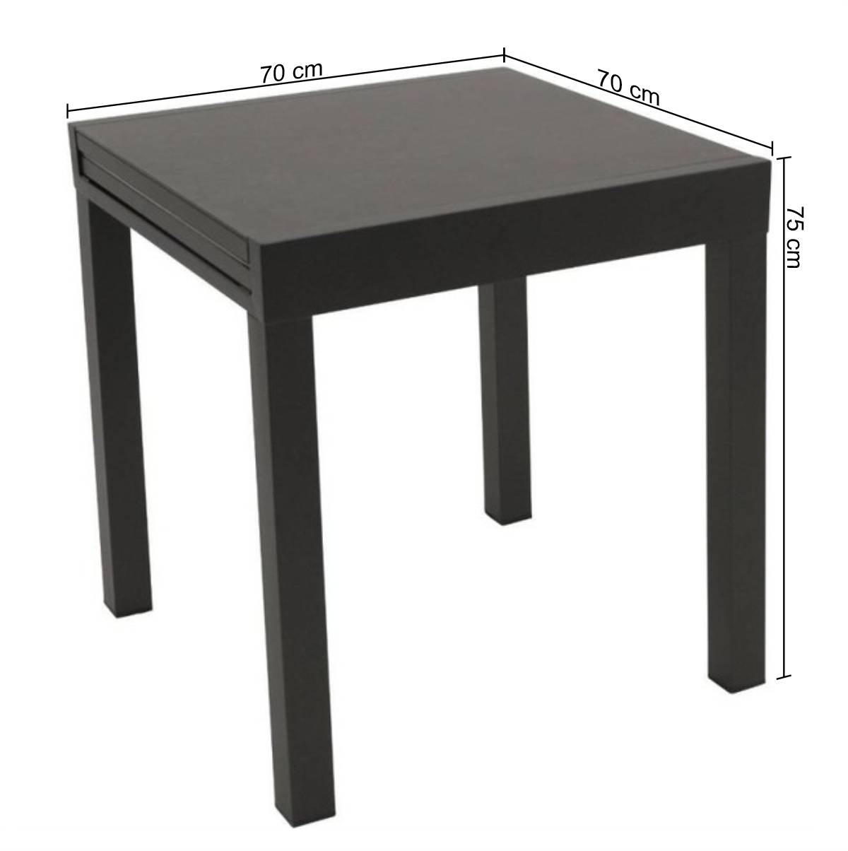 Balkon-Ausziehtisch mit Glasplatte - Ulma