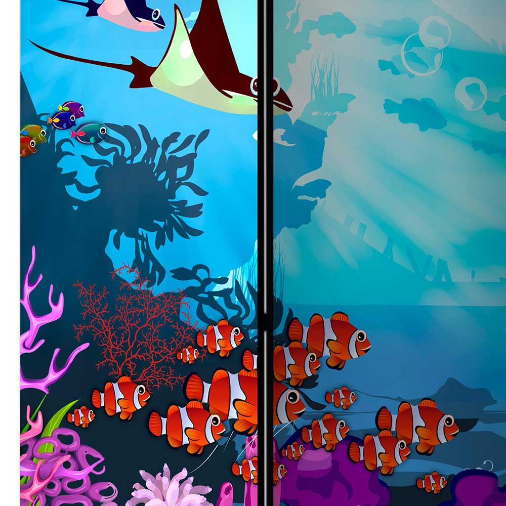 Paravent mit Comic Motiv Unterwasserwelt - Harriss