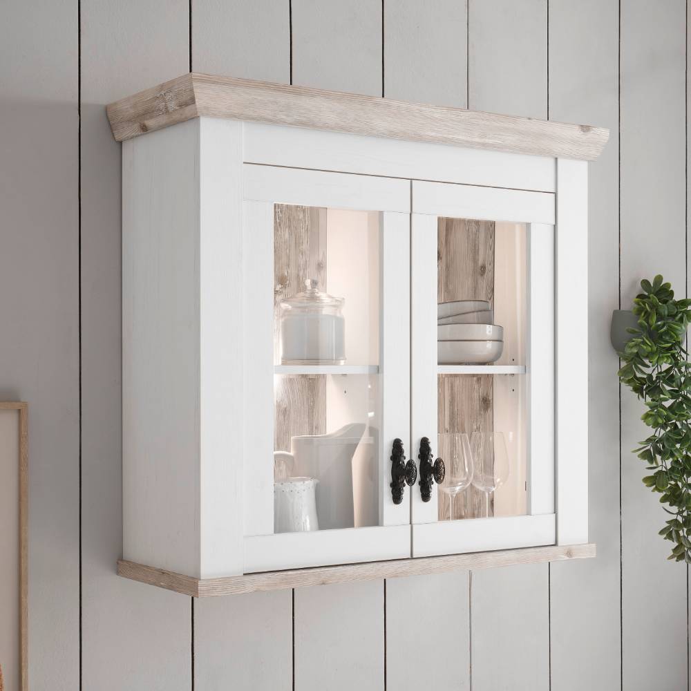 Küchen Oberschrank mit Vitrinentüren - Nedita
