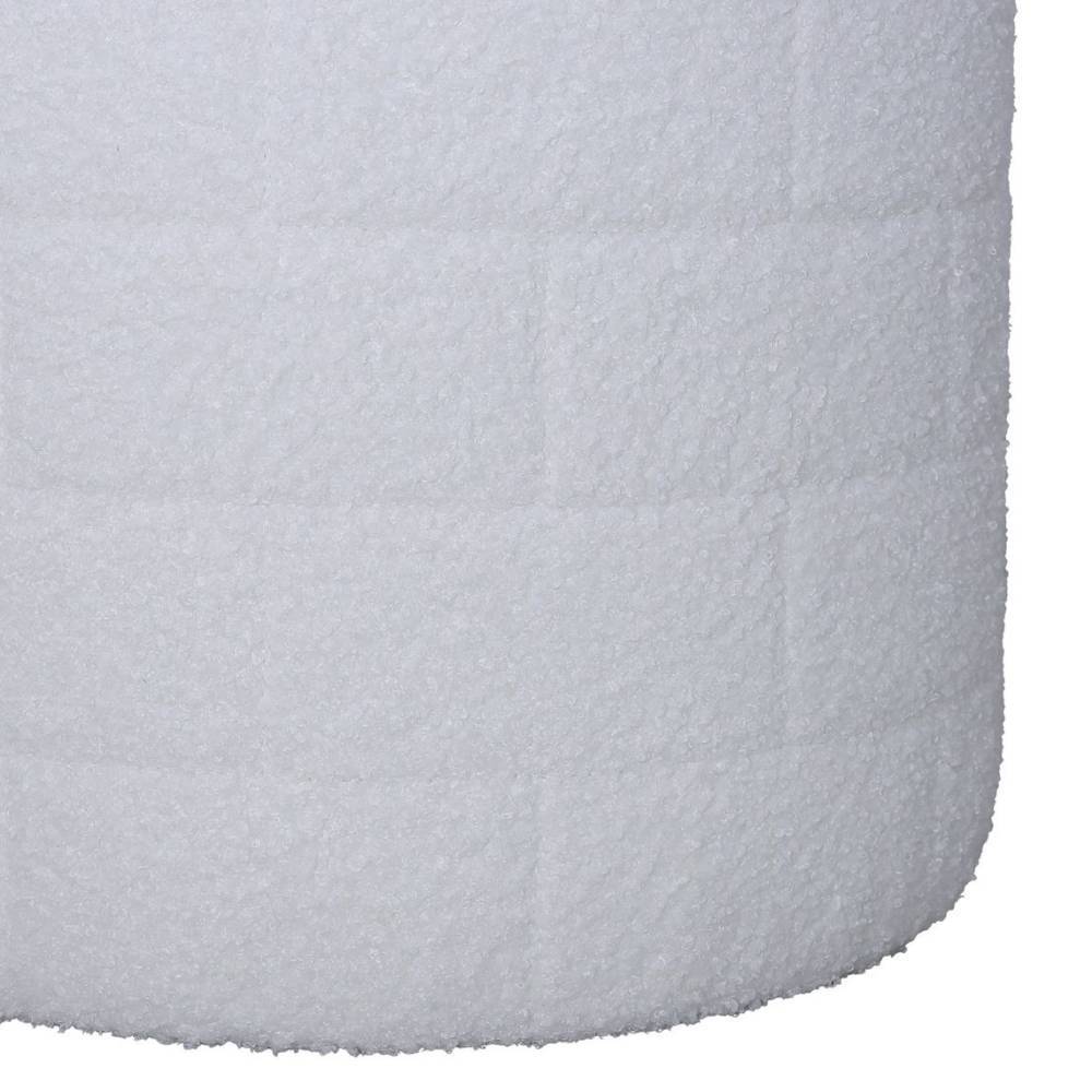Boucle Polsterhocker mit Truhe - Metallin
