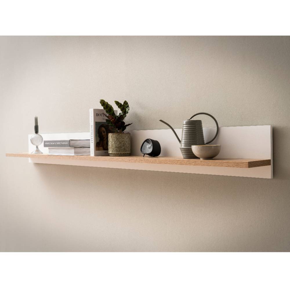Wandboard in Weiß und Eiche Natur - Acke