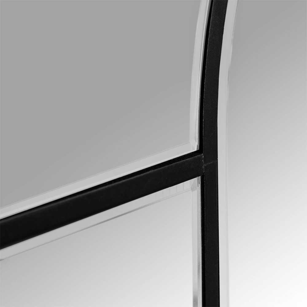 88x165x2 Spiegel im Fensterdesign in Schwarz - Guven