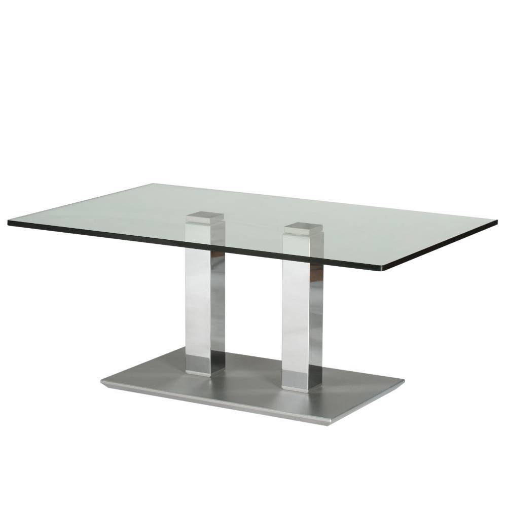 Design-Wohnzimmertisch mit höhenverstellbarer Glasplatte - Osla
