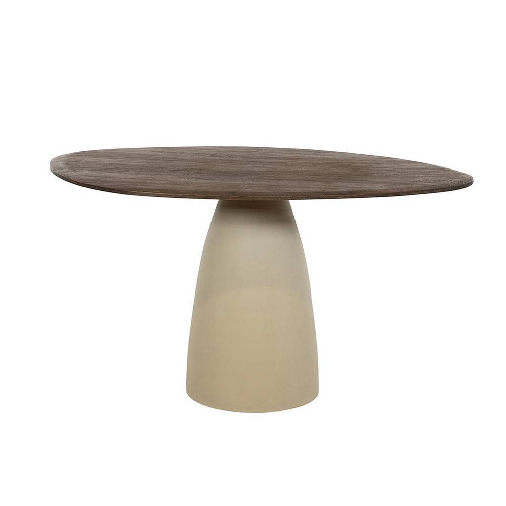 Design-Esszimmer-Säulentisch aus Mangoholz - Placonia