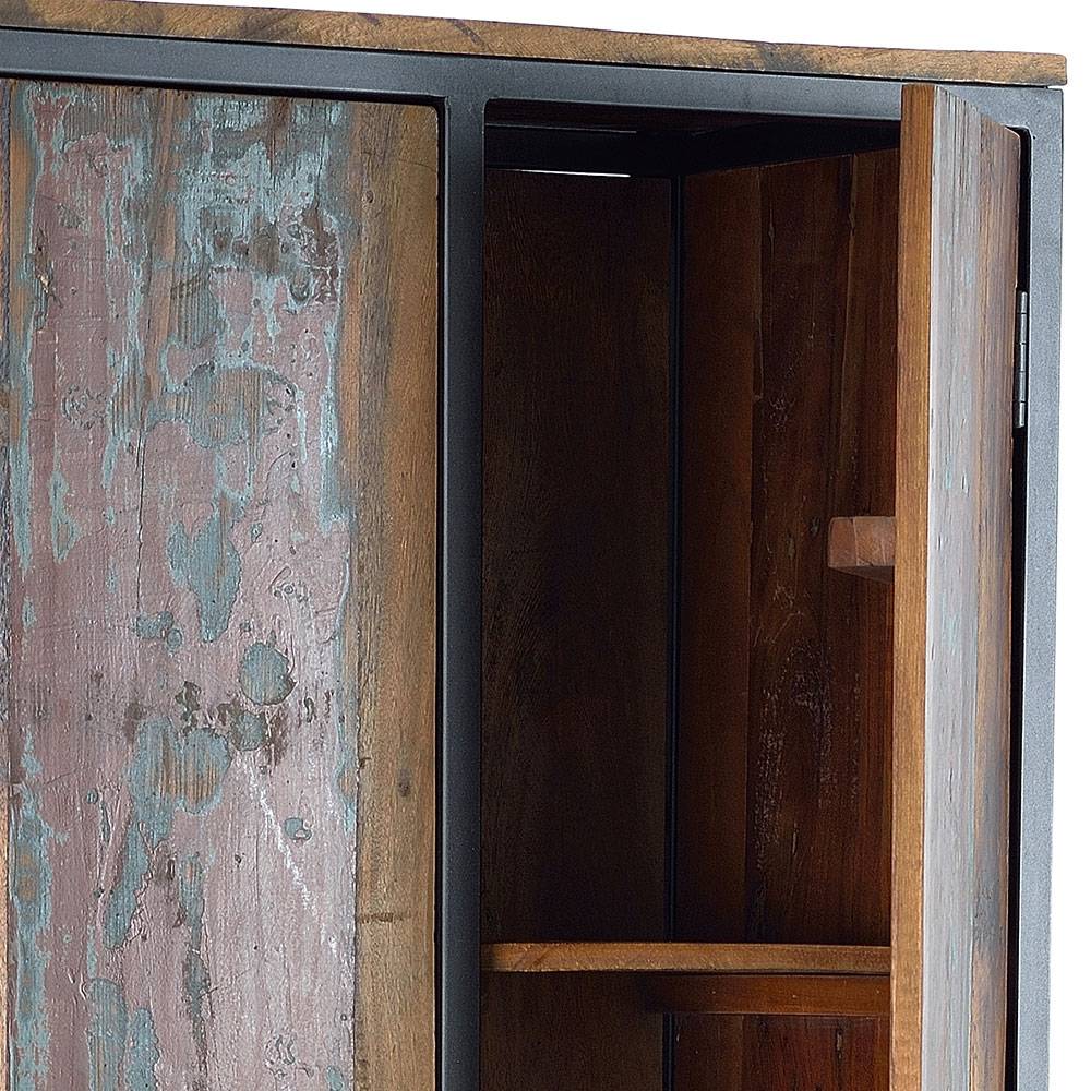Schrank aus Recyclingholz mit Lackresten - Miriam