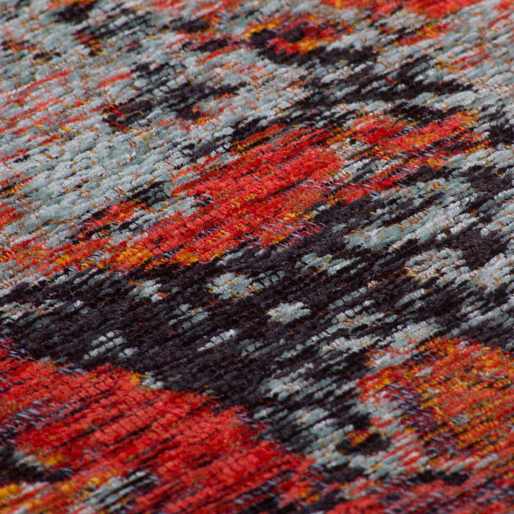Kurzflor Teppich mehrfarbig gemustert - Eraldo