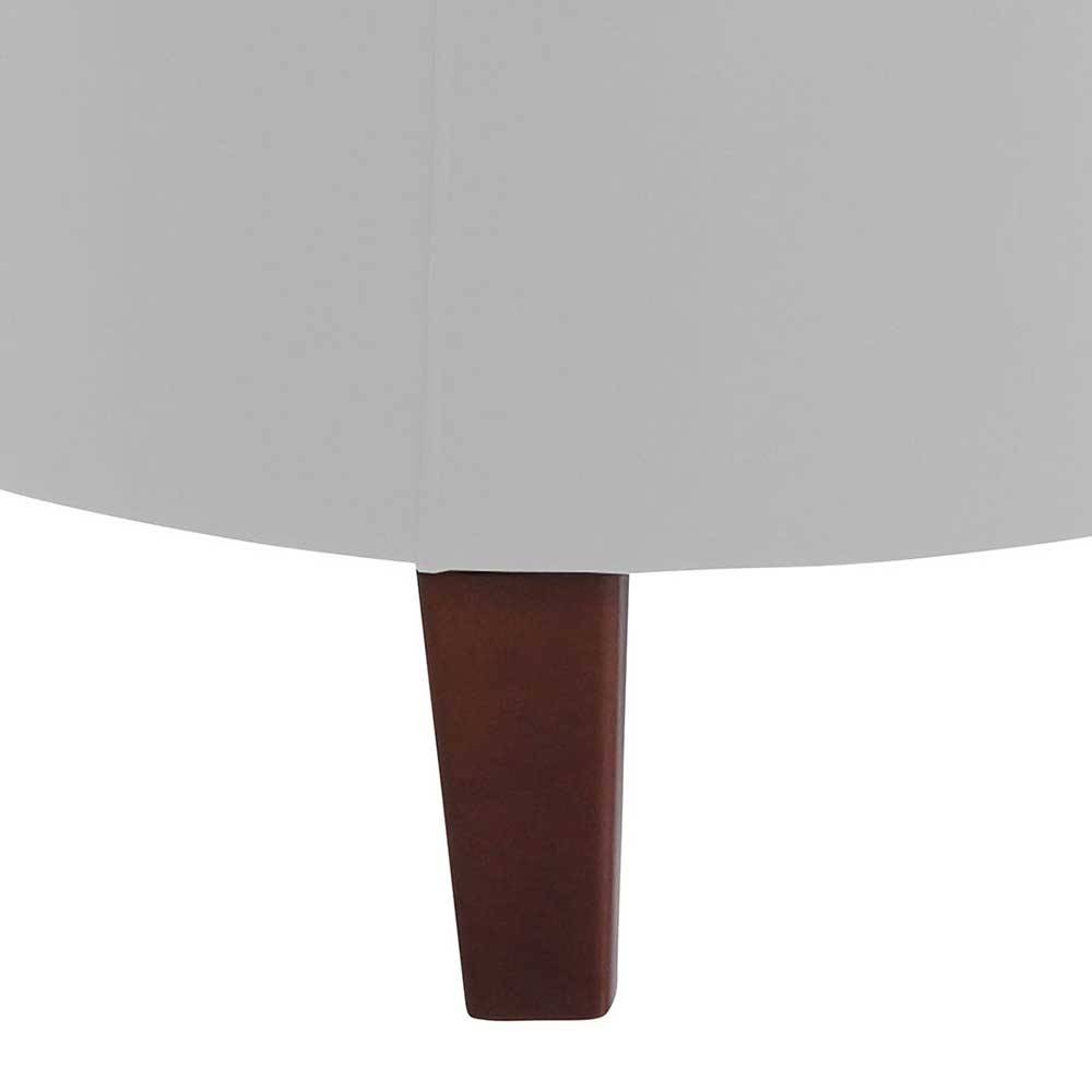 Weißer Ledersessel im halbrunden Design - Giambado
