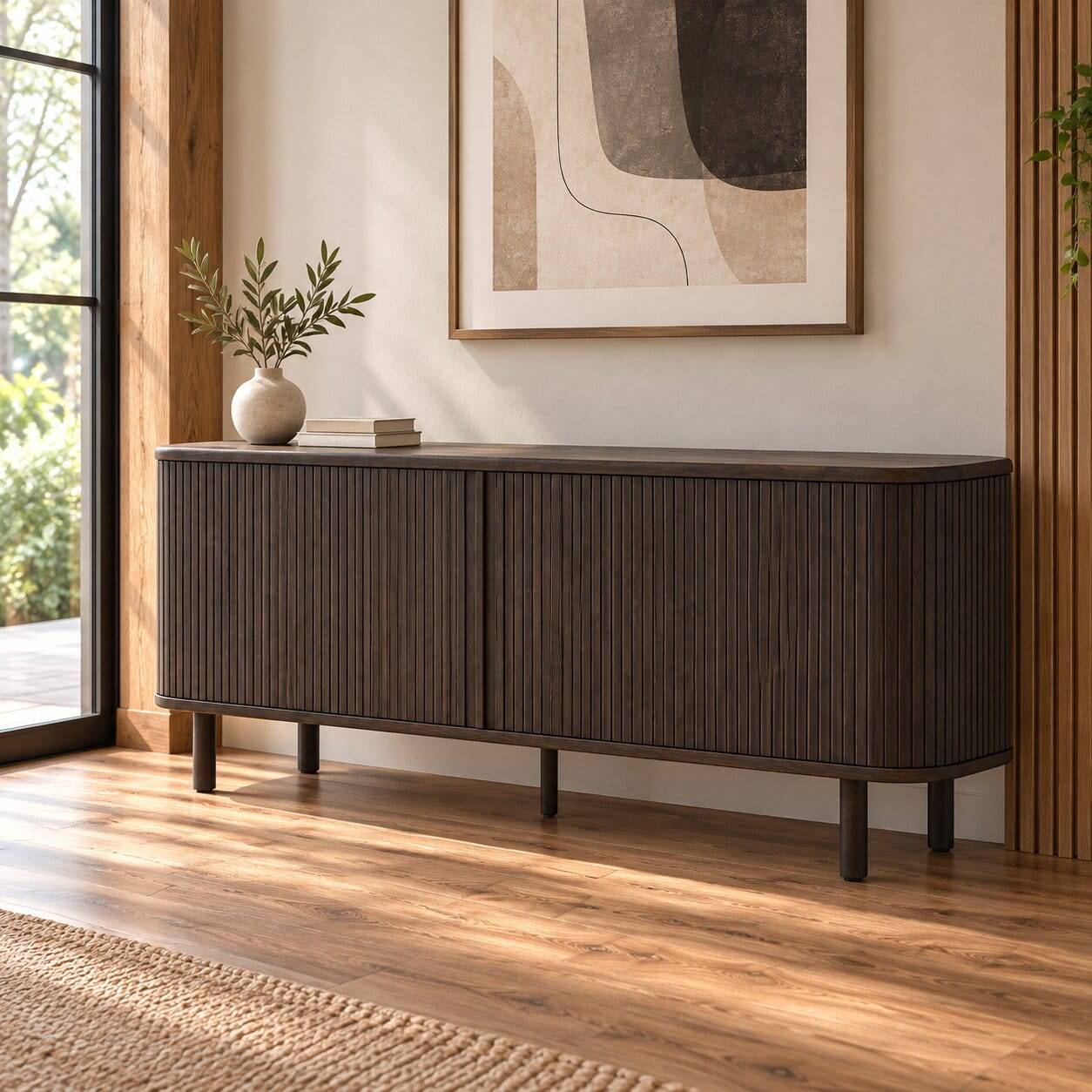 180x75x40 Sideboard in Schwarzbraun Esche - Tadaco