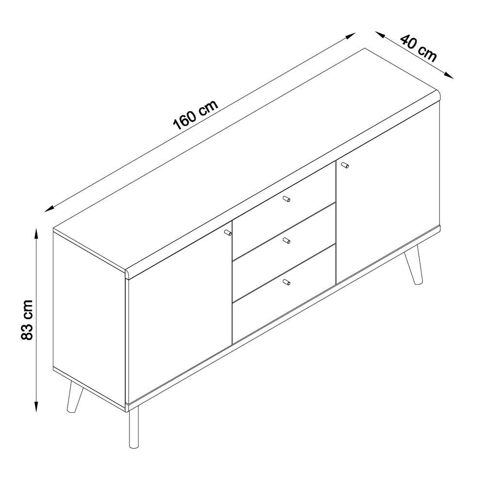 Scandi Möbel Set für Wohnzimmer - Cablos (fünfteilig)