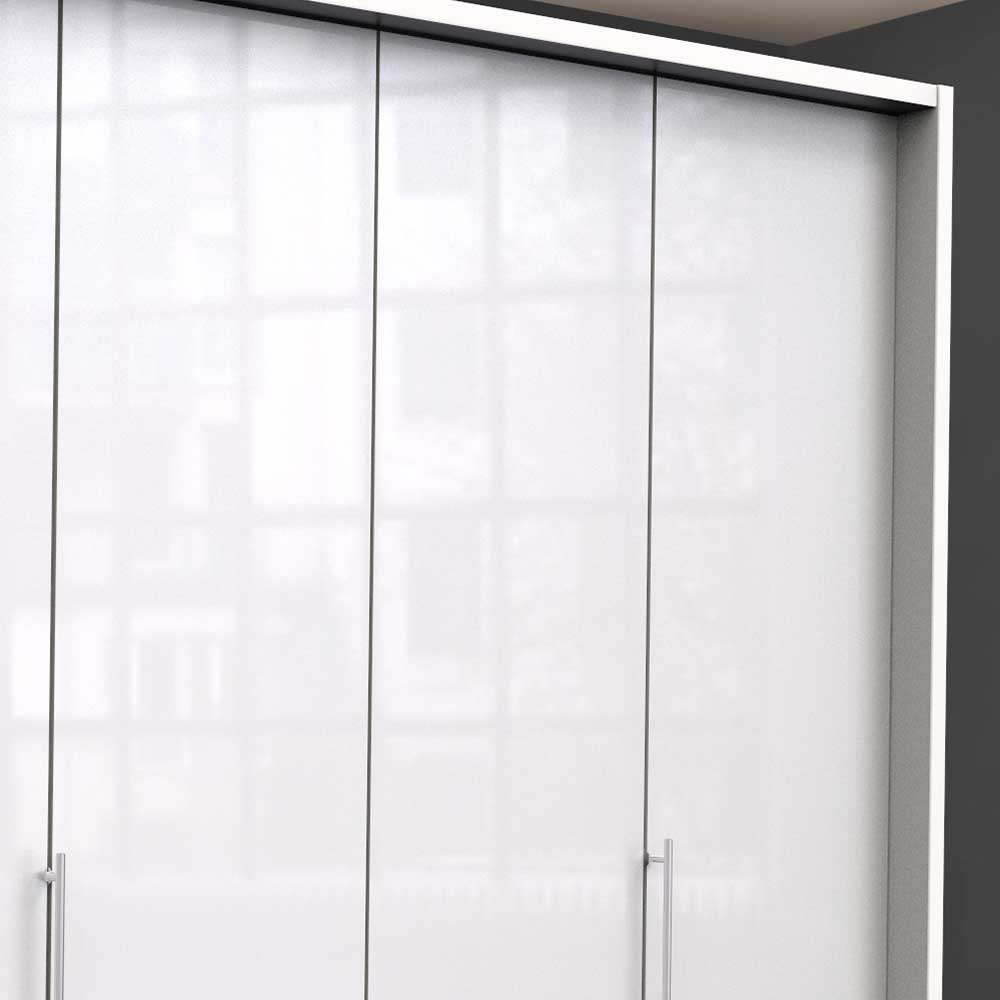 Kleiderschrank mit Glasfront Weiß - Dolienca
