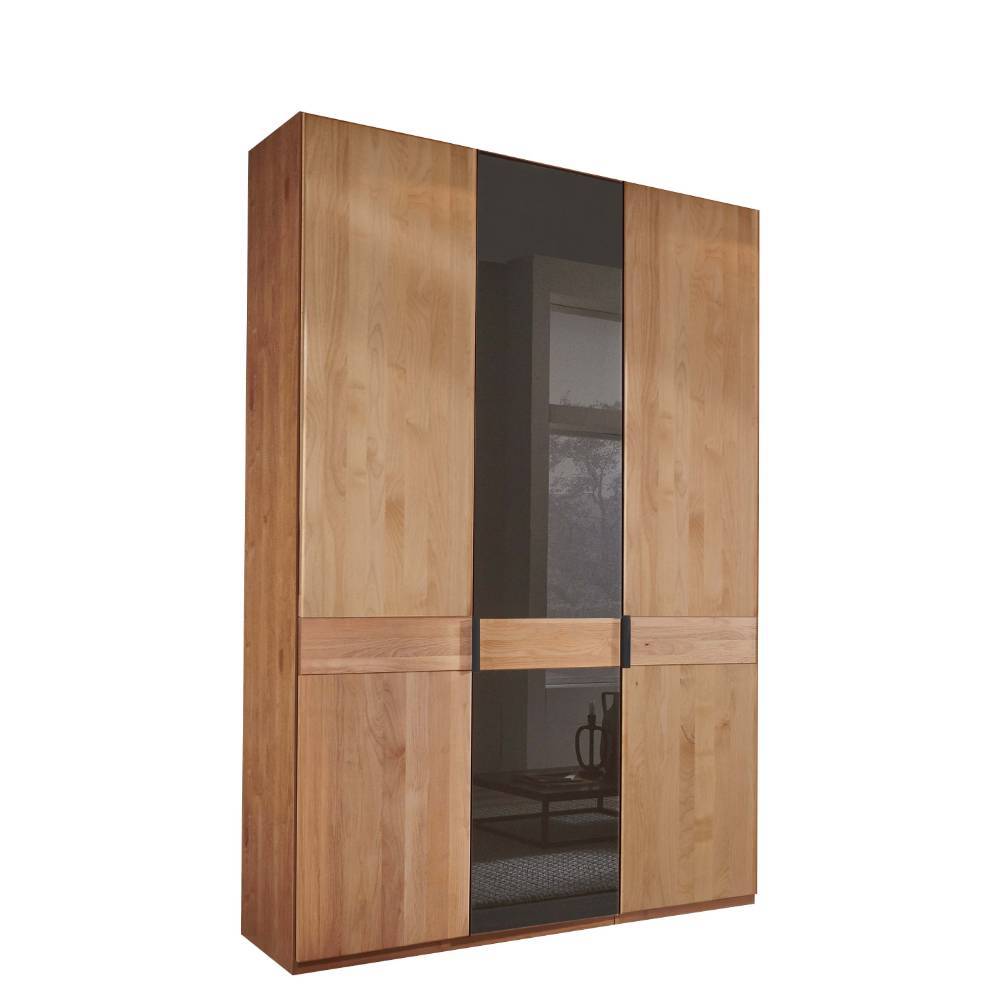 3-türiger Kleiderschrank in Erle teilmassiv - Hung