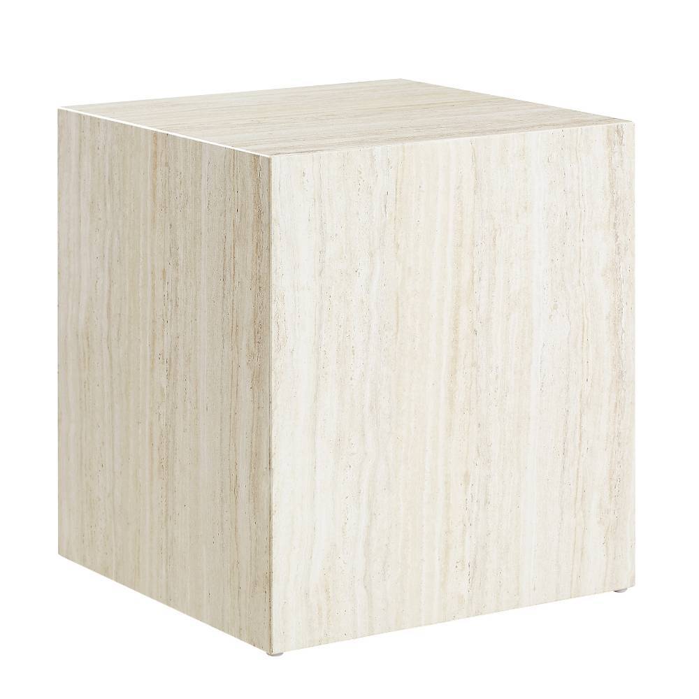 Quaderförmiger Beistelltisch in Beige - Charon
