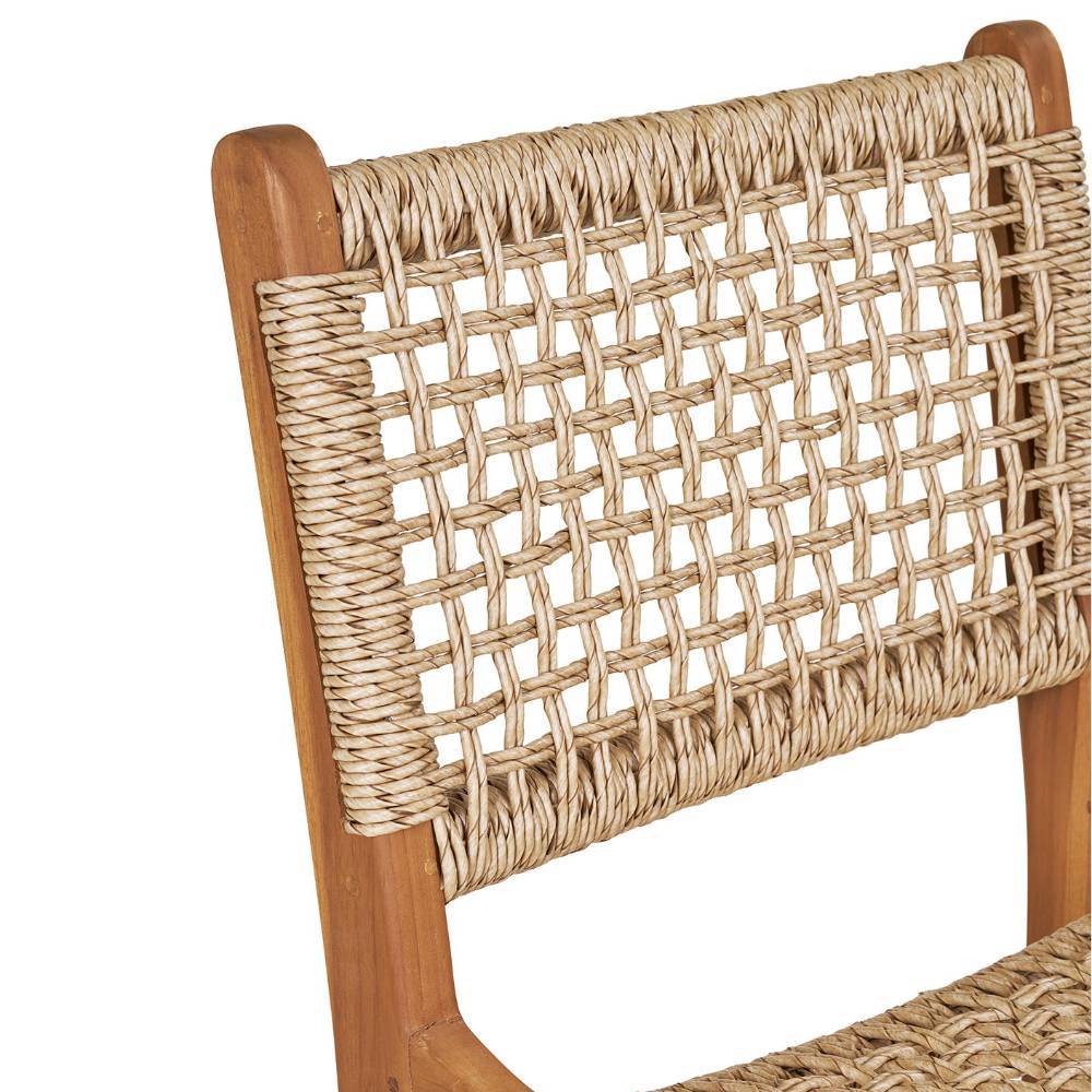 Teak Barstühle mit Kordelgeflecht - Merlan